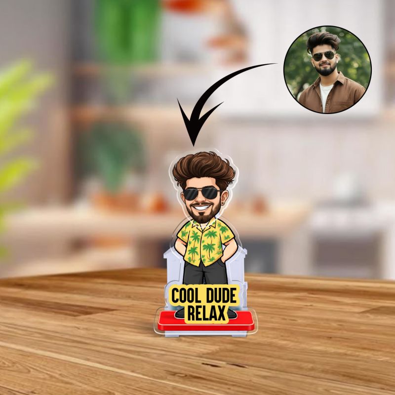 Battery Powered Bobblehead Caricature with Moving Head Feature for Tabletop Decor Personalized with Face Cutout Cartoon Theme Decor Birthday Gift for Friend